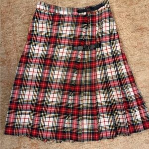 Vintage Plaid Wool Kilt Skirt xs